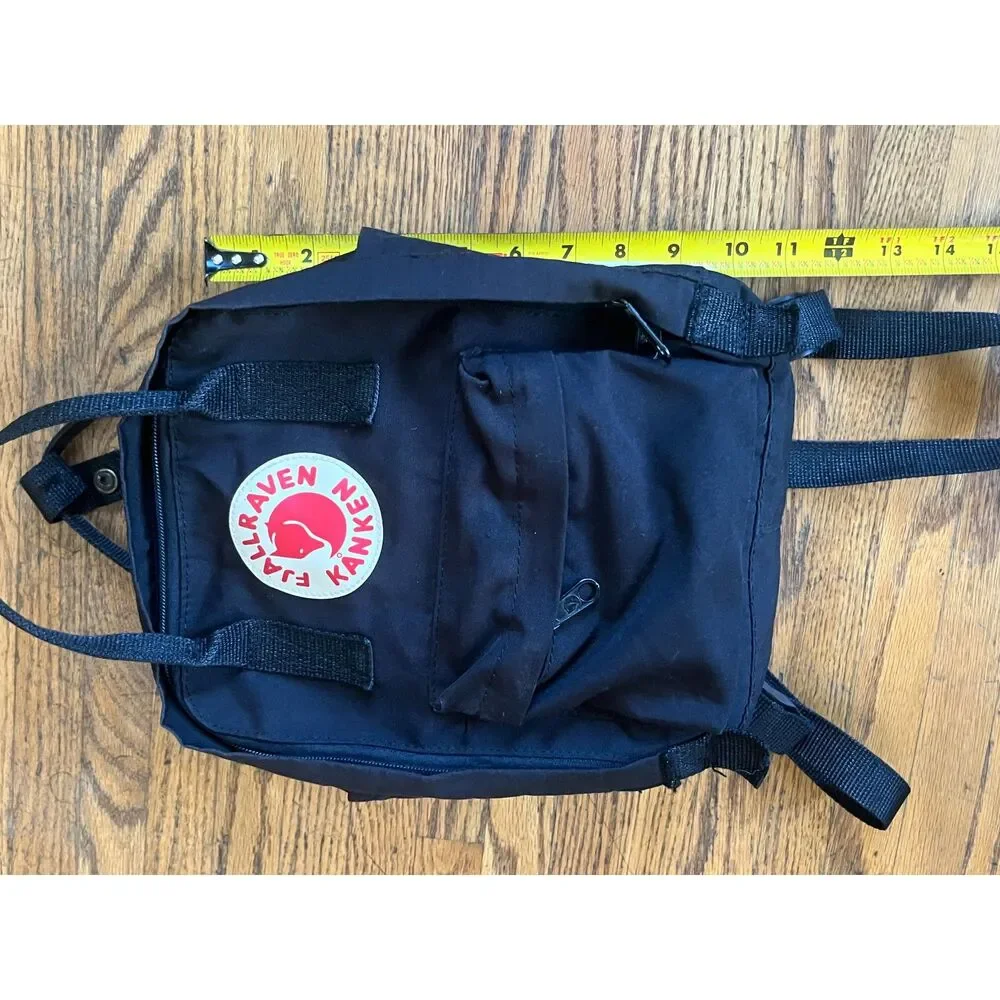FJALLRAVEN KANKEN Classic Black Tiny Backpack Bag Size Small